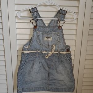 OshKosh B'gosh Blue and White Striped Overalls